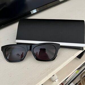 Givenchy GV Day 55MM Rectangular Sunglasses in shiny black